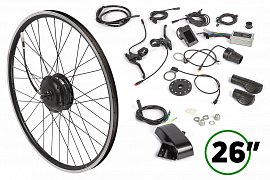 картинка Мотор-колесо комплект Gelbert 48V 350W LCD 26" передний магазин Eltreco являющийся официальным дистрибьютором в России